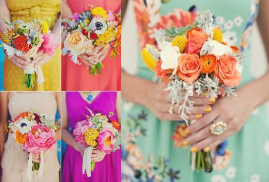 colourful bouquets